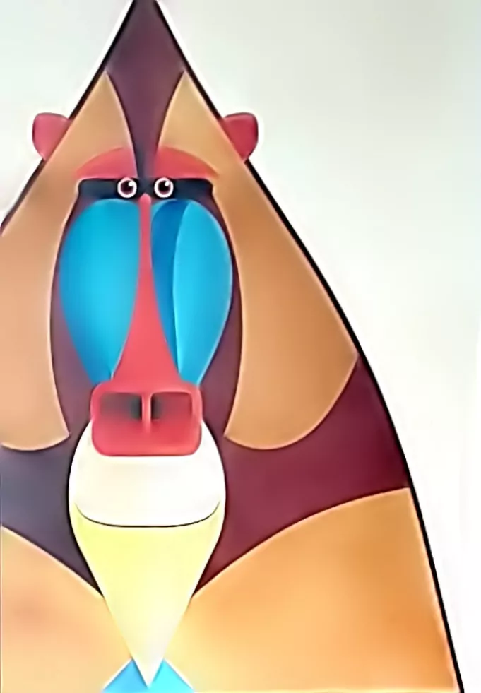 Targi Gift&Deco, drewniana kartka okolicznościowa z kolorowym pawianem
