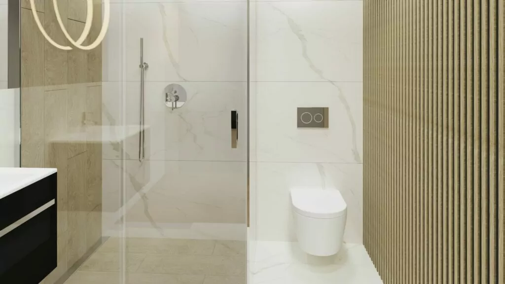 Kabina Prysznicowa w małej łazience- dom Pruszków