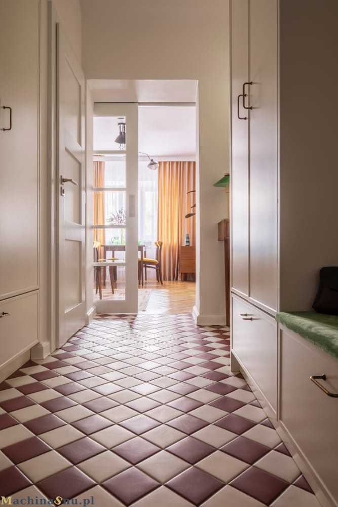 Nowoczesne mieszkanie w stylu PRL- Warszawa Muranów 1 Realizacja Nowoczesne mieszkanie w stylu PRL- Warszawa Muranów